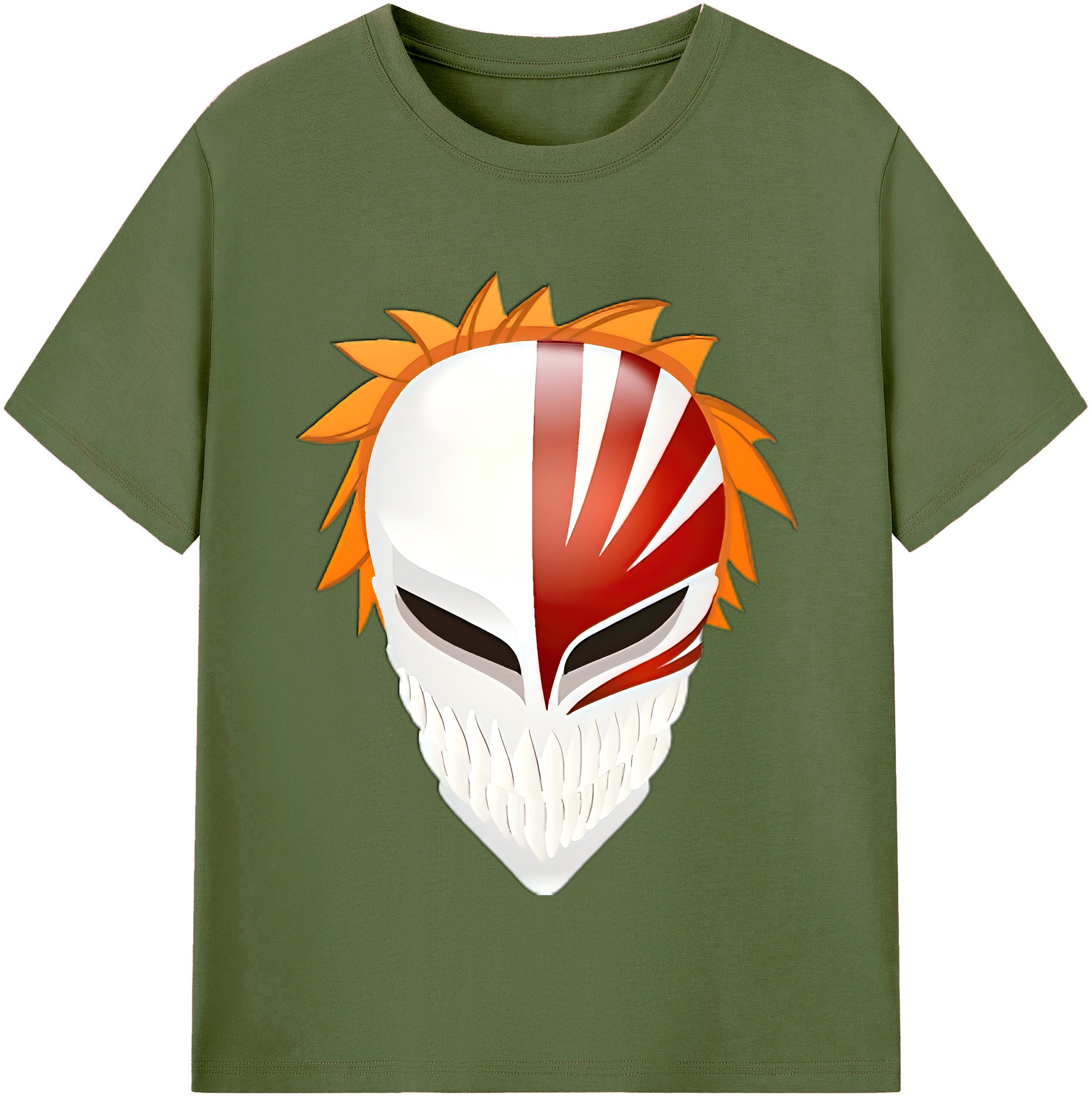 （画像用） ブリーチ 黒崎一護（くろさき いちご）BLEACH Kurosaki Ichigo 綿100％半袖Tシャツ（フロントプリント）